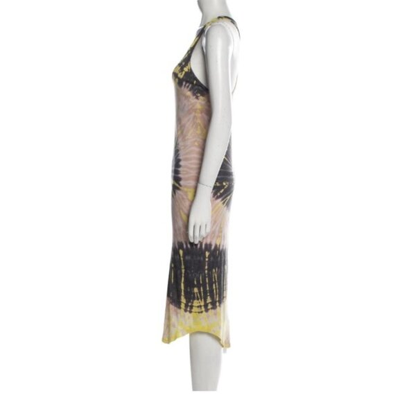 Raquel Allegra Tie Die Deep Scoop Neck Racerback  Tank Dress 2 - Picture 8 of 16